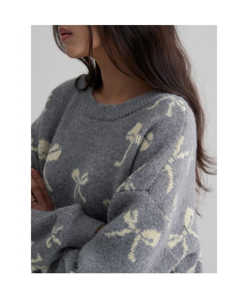 8SECONDS Ribbon Graphic Pullover Gray