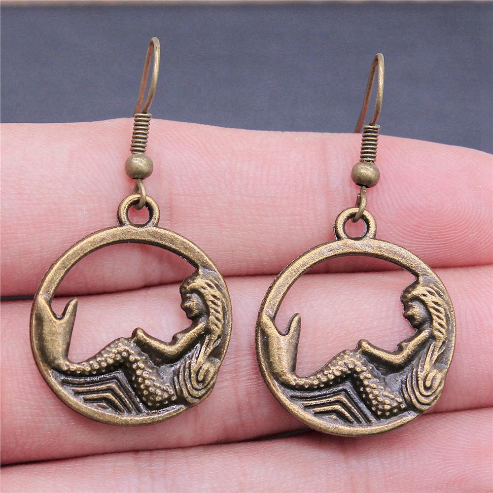 Bold Hot-Selling Marine Life Mermaid Drop Earrings Elegant Valentine's Gift for Formal Occasions