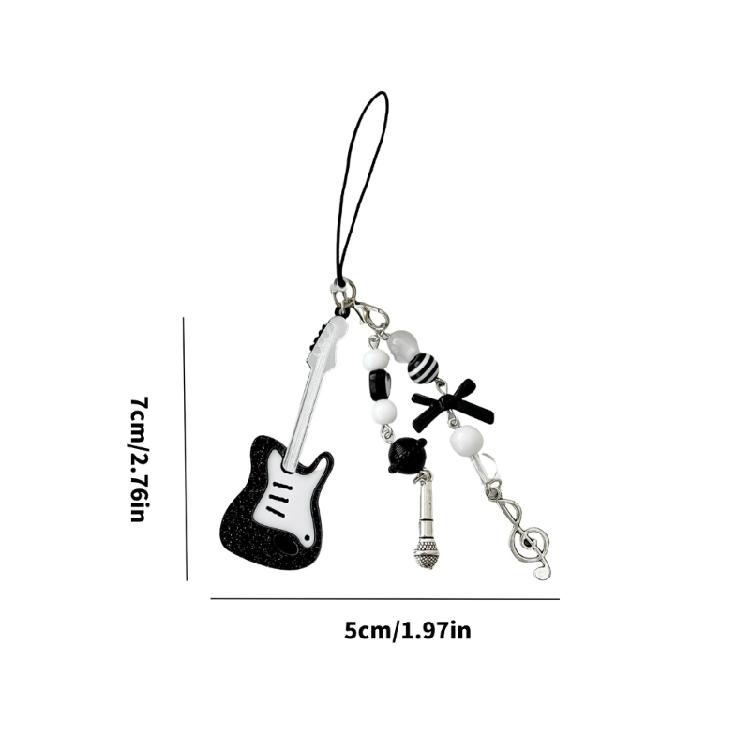 Fashionable Guitar Keychain Trendy Music Guitar Key Ornament for Girls and Women Add Charm to Everyday Accessories