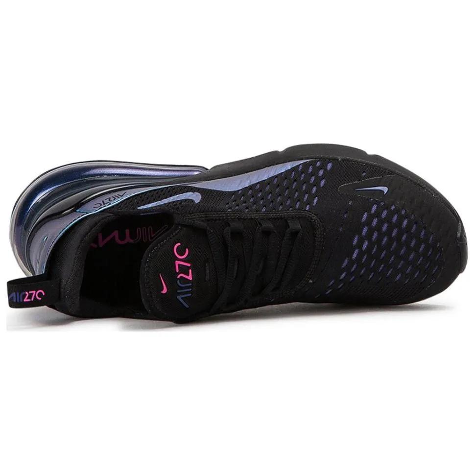 Nike Womens Air Max 270 'Throwback Future' (women's sizes) Black / Laser Fuchsia-Regency Purple Running Shoes AH6789 011