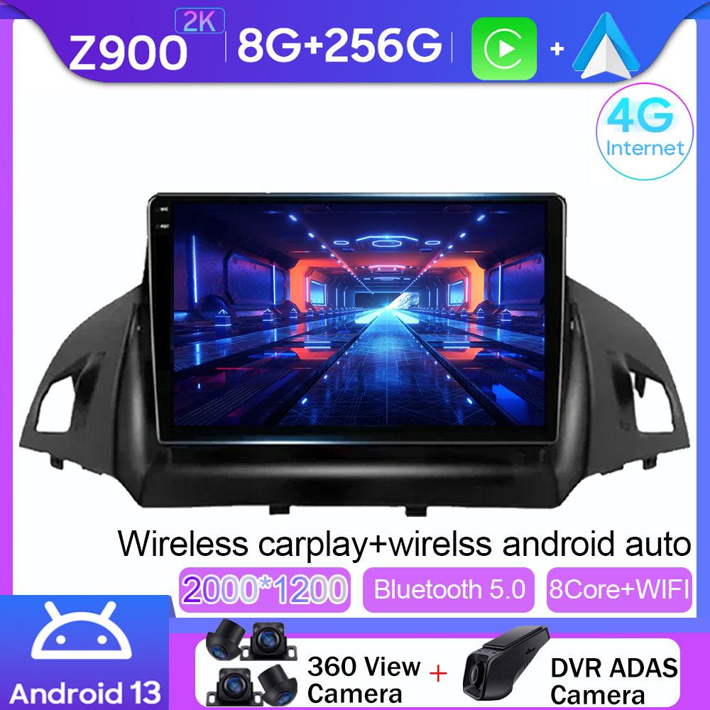 For Ford C-MAX Kuga 2 Escape 3 2012 - 2019 Video Player Carplay  Autoradio Multimedia Android Auto 4G WIFI Car Radio No 2din DVD