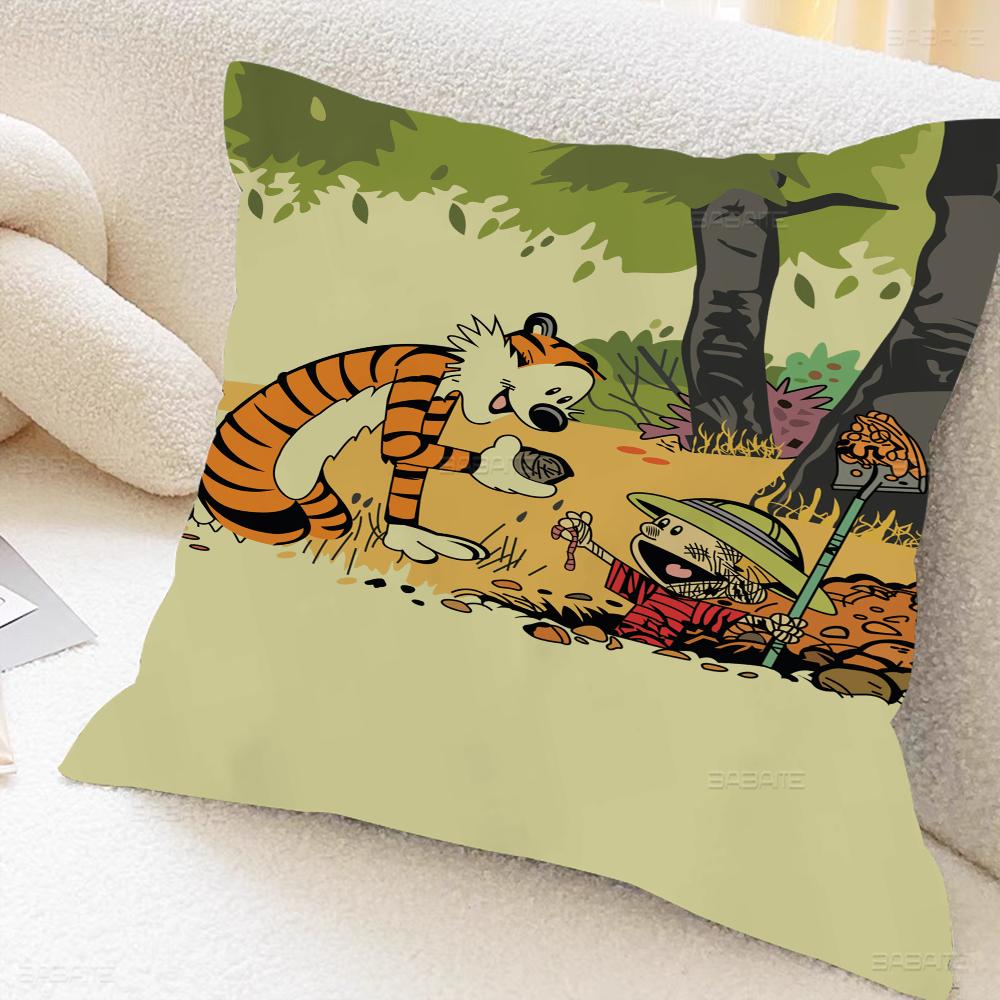 Funny Calvin-and-Hobbes Cushion Cover Decorative Pillow Sofa Home Decor Case Pillow Cases