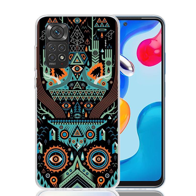 

Mayan Stone Totem Pole Phone Case For Xiaomi Redmi Note 15 14 13 12S 12 Pro Plus 11S 11E 11 11T 10S 10 Art Soft Pattern Cover Re Redmi Note 14 Pro 4G