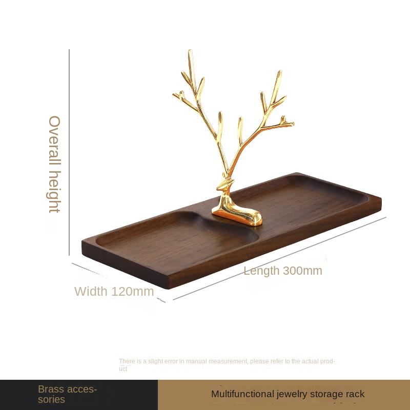 

Туалетный столик, стойка для ювелирных изделий, цельное дерево, латунный материал, высококачественное креативное украшение рабочего стола, подставка для хранения ключей в прихожей