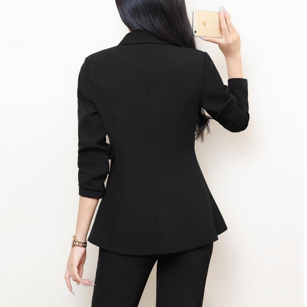 1210 High-End Women's Plus Size Slimming Suit – Long-Sleeved Top for Spring/Autumn