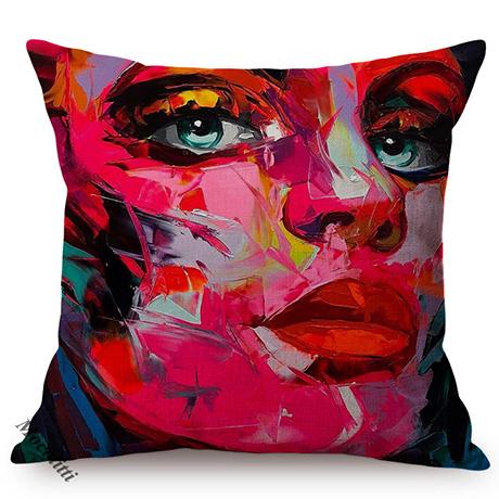 Celebrity Portrait Abstract Oil Painting Design Decoration Cushion Cover Funky Art Luxury Home Decor Sofa Throw Pillow Case