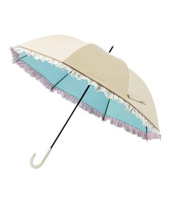 MOONBAT Parasol for Both Sunny and Rainy 50cm Decorated Long Umbrella Beige [estaa] (Moonbat) First-class Light-blocking, Heat-shielding, UV-blocking