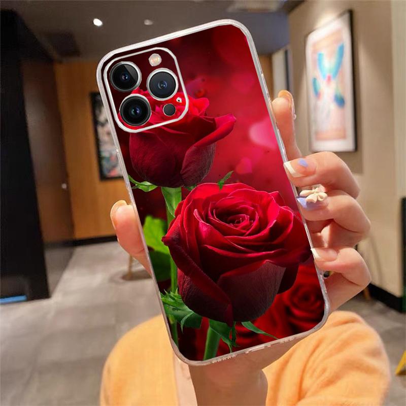 Phone Case For Iphone 17ProMax Air 16 15 14 13 Pro Max 15 16 Pro 15Plus Beautiful Flower Rose