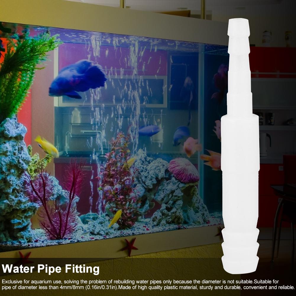 5PCS 4mm 8mm Aquarium Accessories Plastic Water Pipe Tube Fitting Straight Connectors