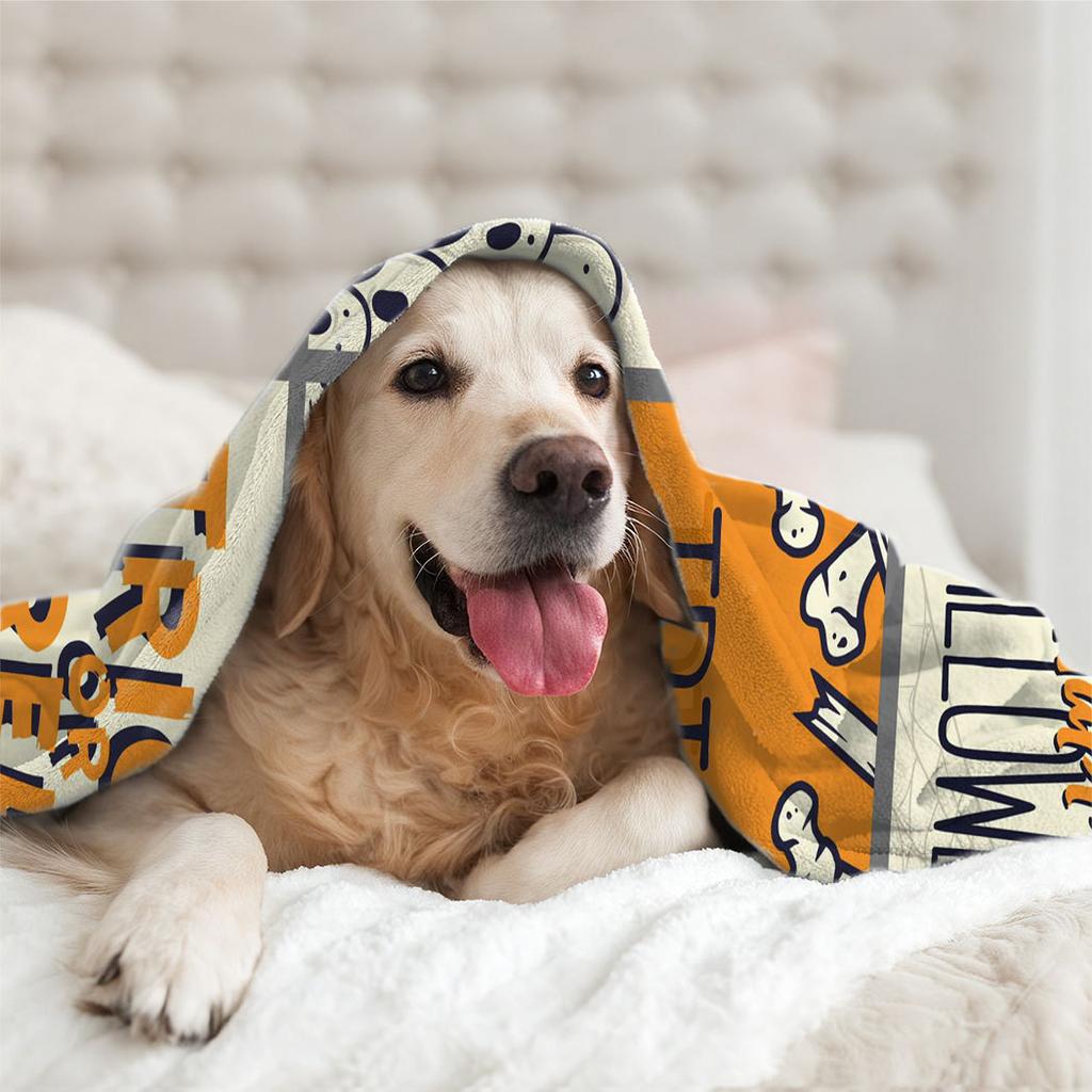 Halloween Pattern Puzzle Printed Blanket for Sofa Travel Camping Living Room Office Conditioning Blanket for All Seasons Gifts