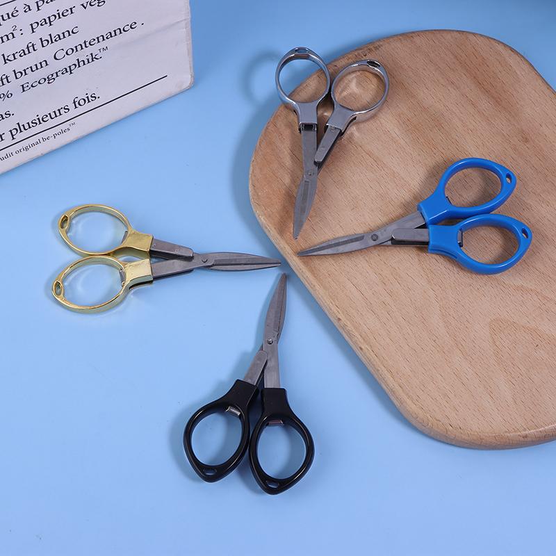 Multifunctional Needlework Scissors Portable Folding Scissors Carbon Steel Fishing Line Cutting Tools Mini Tackle Supplies