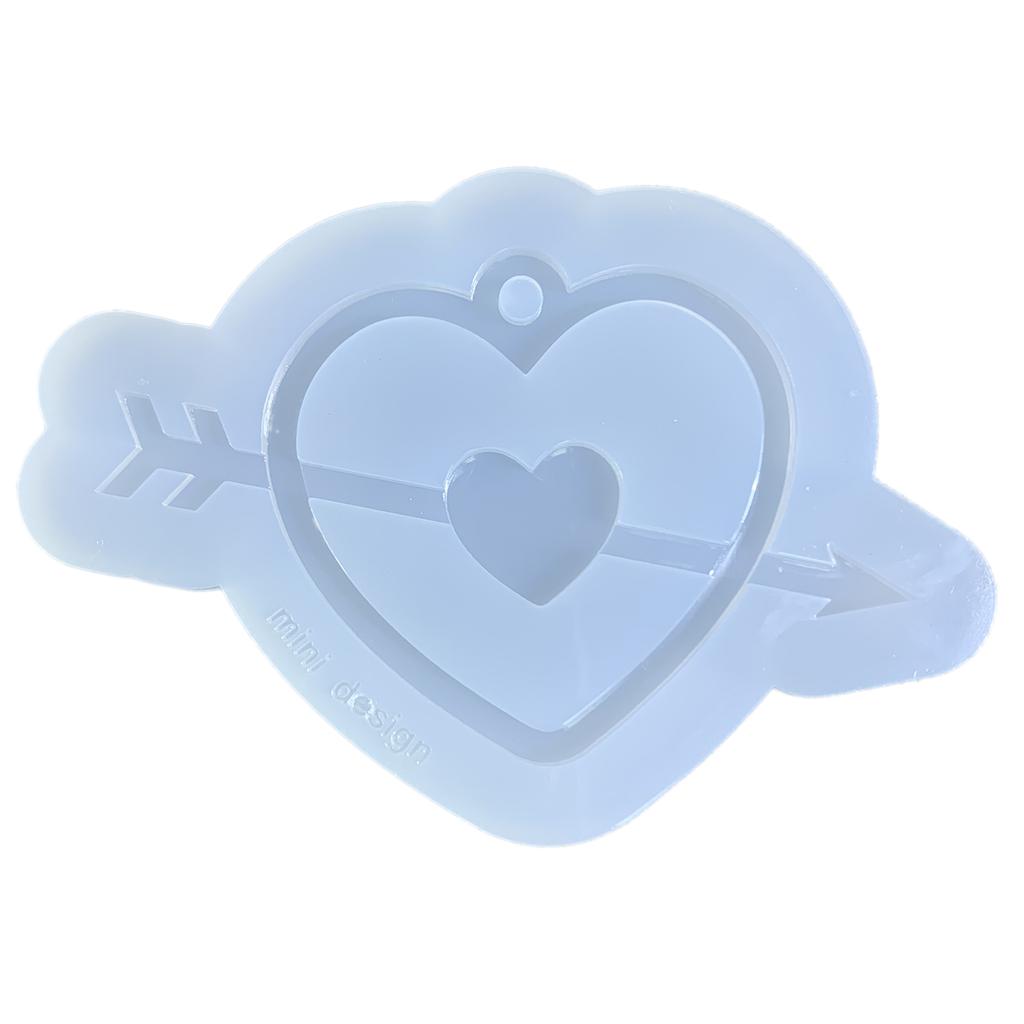 11-styles Love- Keychain Combination Ornament Mold Epoxy Resin Jewelry Mold Resin Casting Pendant Mold Suitable for Diy