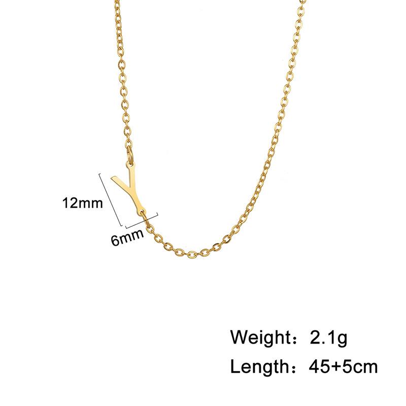 A-Z Letter Choker Necklace Personalized Alphabet Side Pendant Jewelry Gift for Birthday and Fashion Accessories