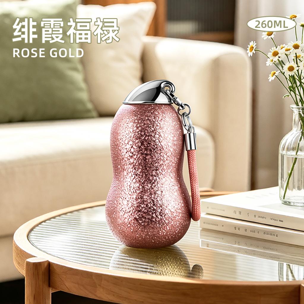New Fulu gourd cup Hammer pattern ice crystal portable thermos cup Men's and women's portable pockets Water cup Business souvenir