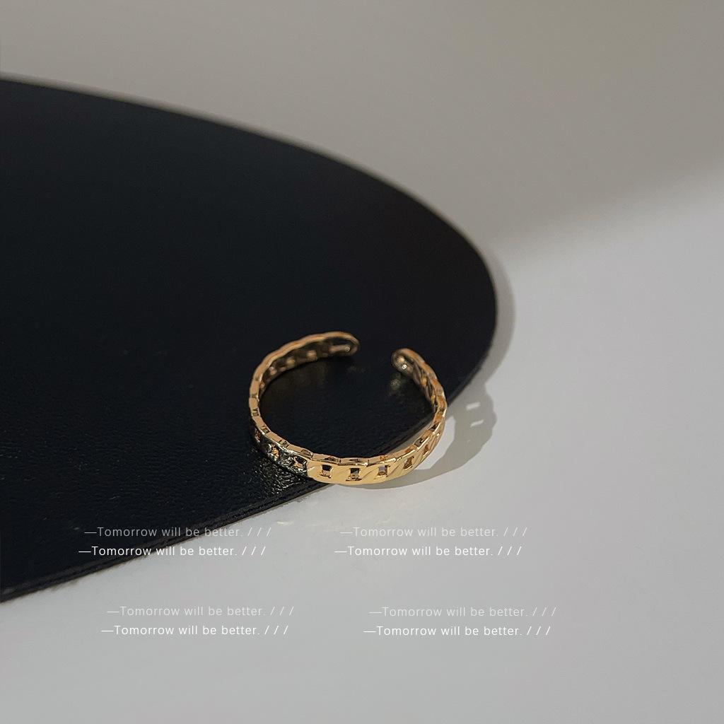 

Ретро Цветной Блок Регулируемое Кольцо с Масляной Каплей - Модное Нишевое Кольцо на Палец Открытого Дизайна