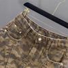 Three-dimensional pocket tooling camouflage denim skirt 2025 summer new Spice Girl street A word anti-light skirt