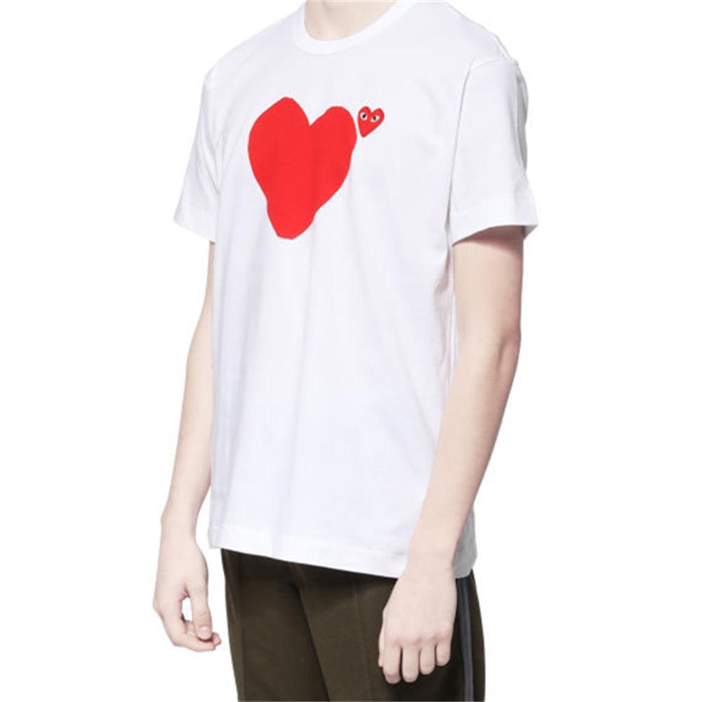 CDG Play T Shirts Men's Crew Neck Moderate AZ-T222-051-1