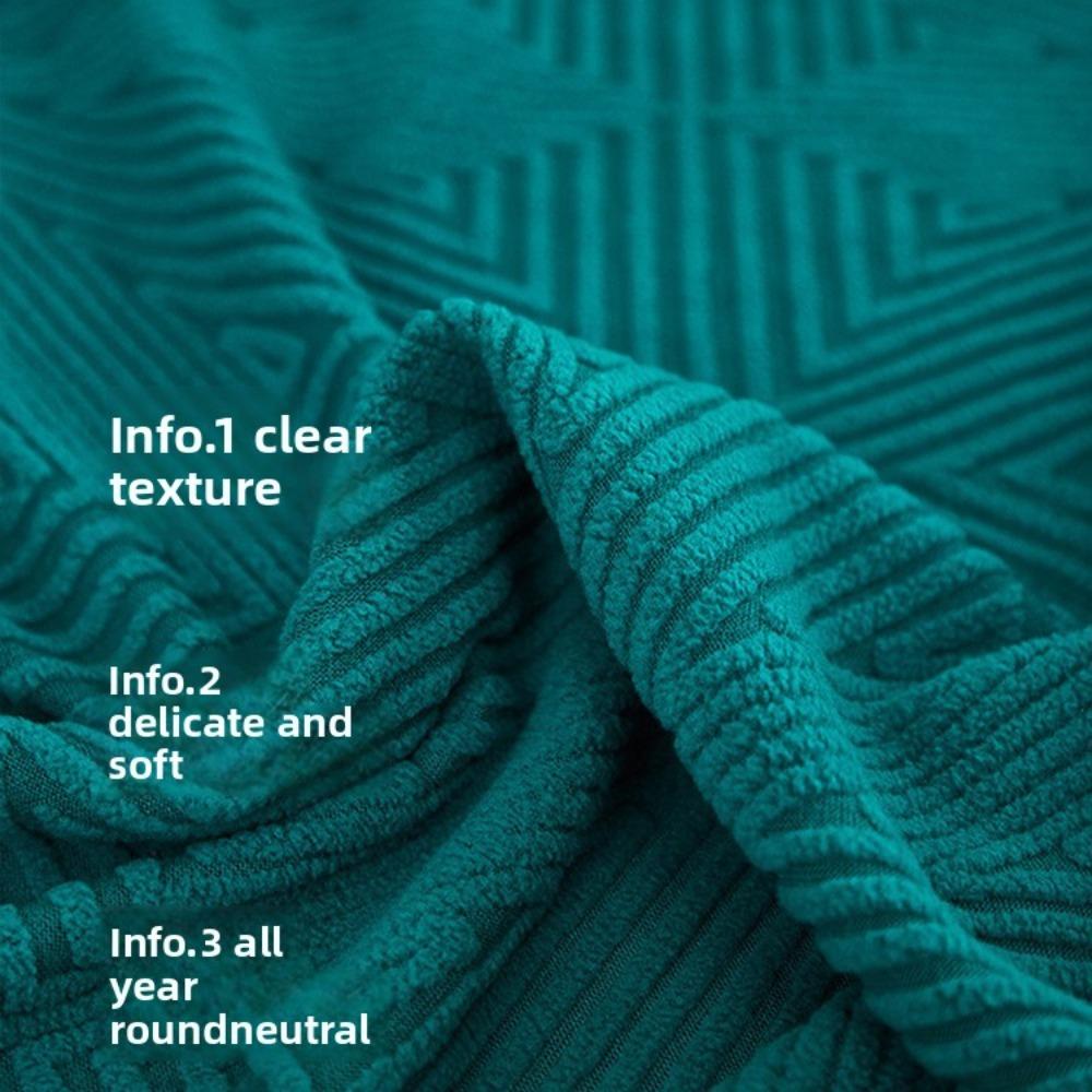 Thick Jacquard Sofa Cover Full Elastic Slipcovers for Single Three Four Seater Solid Color Sofa Protector