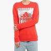 Adidas Logo Print Plain Crewneck Sweatshirt Women Tops Orange BS3241