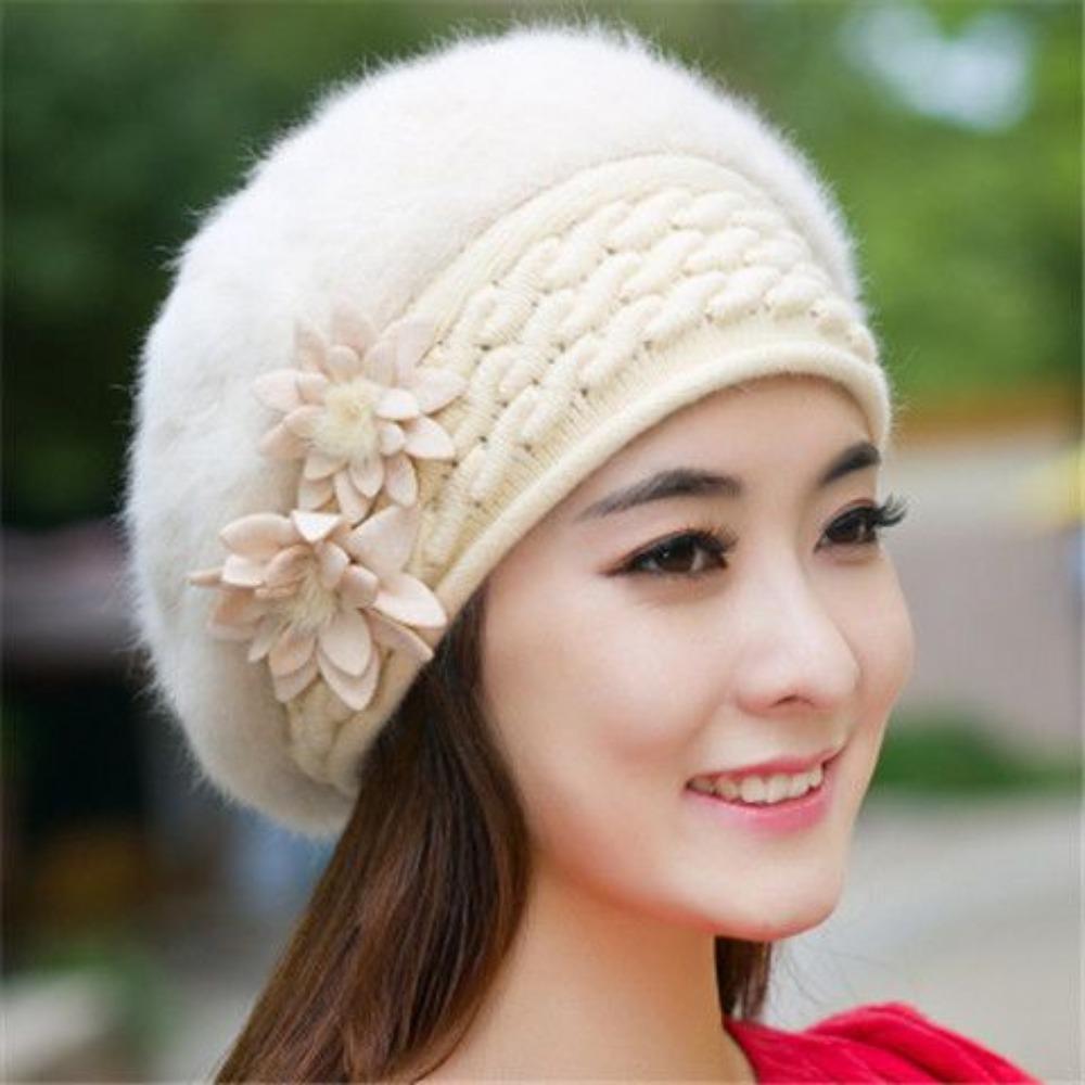 Women's Winter Fashion Mid-aged Mom Hat Autumn and Winter Beret Thickened Warm Hat