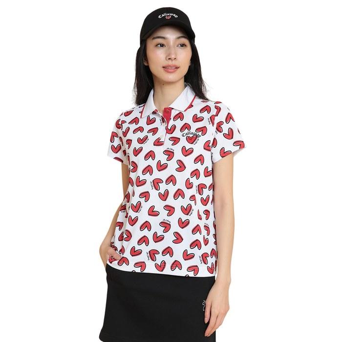Callaway Women s Short Sleeve Polo Shirt [LOVE Golf / C25134221 1030_White M]