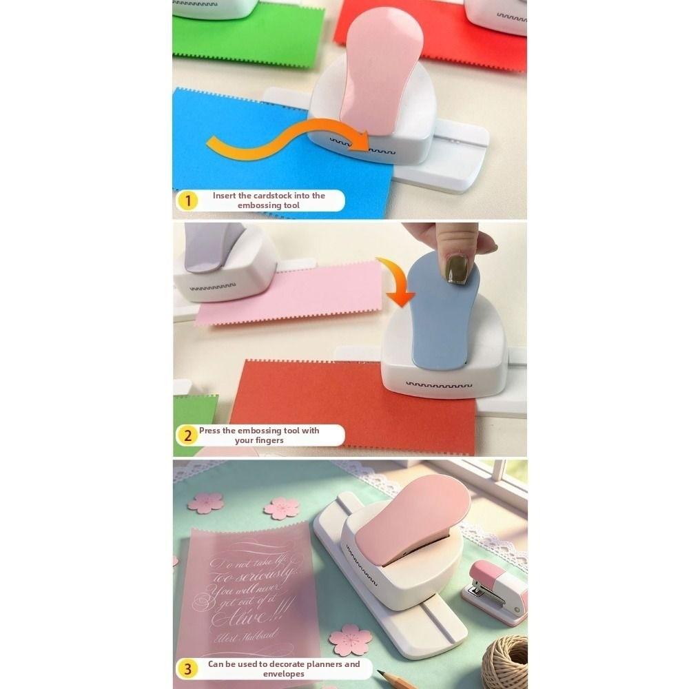 3,3cm Briefmarkenrand-Stanzgerät Arbeitsersparender gezahnter Stanzformer Präger Stempelform Lochstanzer Scrapbooking