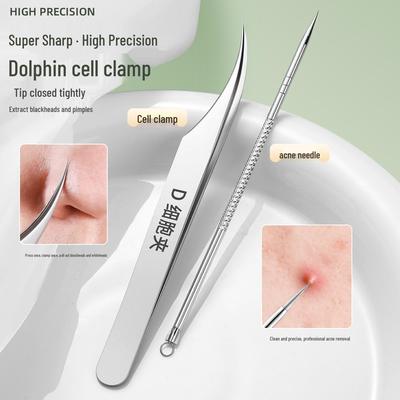 Dolphin Ultra-Sharp Precision Tweezers & Blackhead Remover Tool for Acne