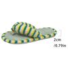 Fashion Fashion Colorful Striped Plush Slippers Women Winter Comfortable Indoor House Flip Flops Woman Clip Toe Non Slip Bedroom Slides