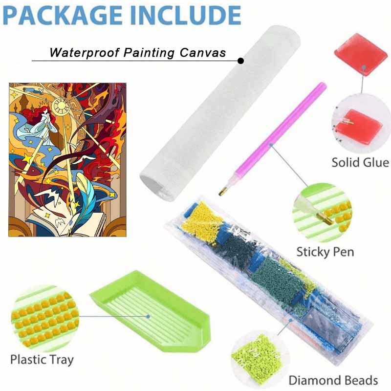 Disney diamond painting full drill 5D magical book and feather diamond art home decor creative handicrafts