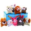 ThinkMax 24 Pack Mini Plush Animals Toy Assortment, Small Stuffed Animals In Bulk for Kids Party Favor, Easter Eggs Fillers