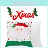 Unique Christmas Santa Decorative Pillow Cover Soft Fabric Cushion For Holiday Celebrations