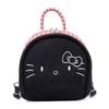 With Cute Backpack Grid Print And Embroidery Design For Wear Daily