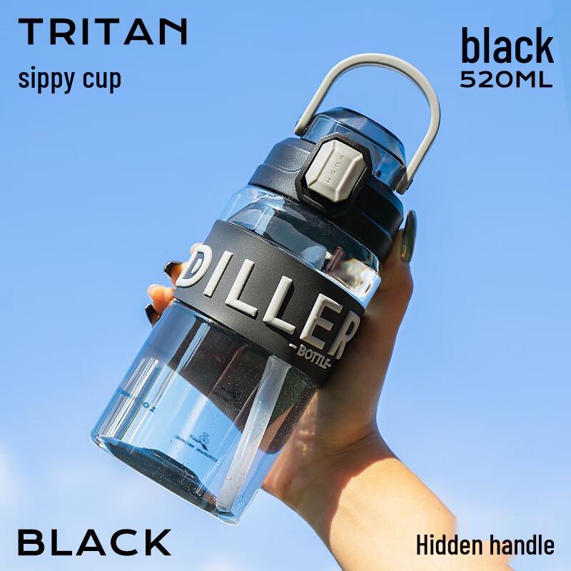 Diller D2401 Portable Sports Water Bottle with Straw