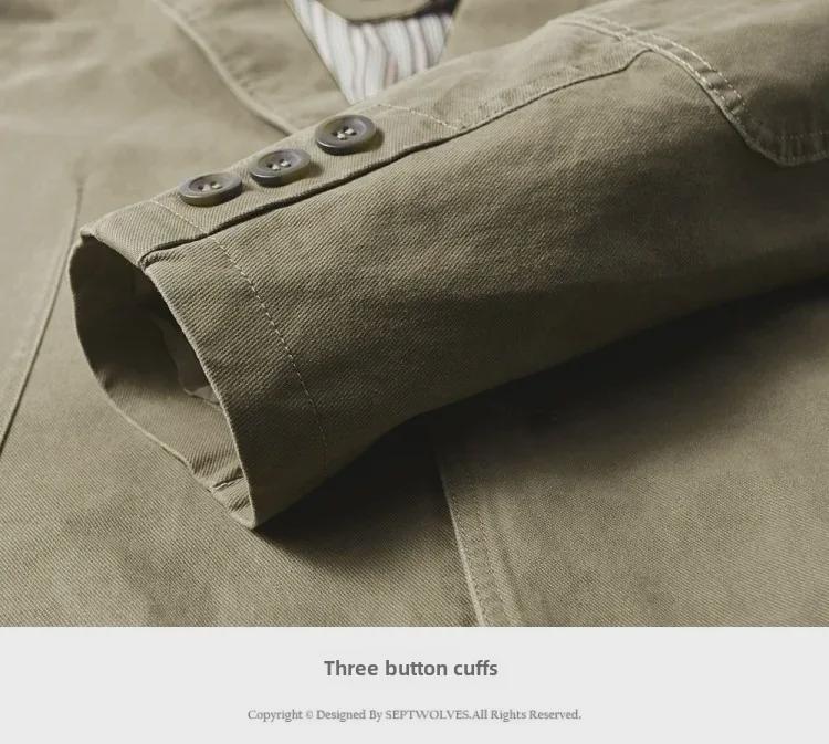 Chaqueta de Solapa de Algodón Puro para Hombre, Talla Grande, Traje Casual Versátil, Modelo 817 Primavera/Otoño 2021