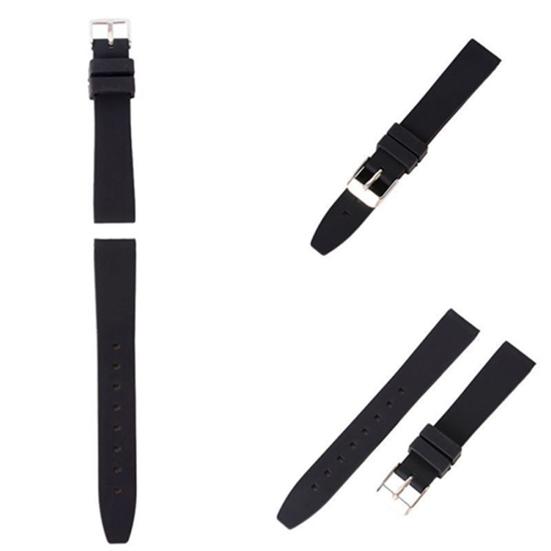 16mm - 28mm Waterproof Solid Soft Silicone Buckle Watch Strap Band Replacement
