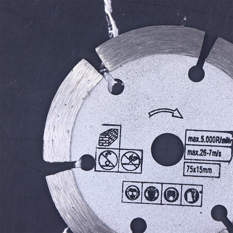 7Pcs 75Mm Cutting Disc For Hole Angle 10Mm Circular Saw Blade Sander Sanding Tool Tile Wood Metal Cutting Disc