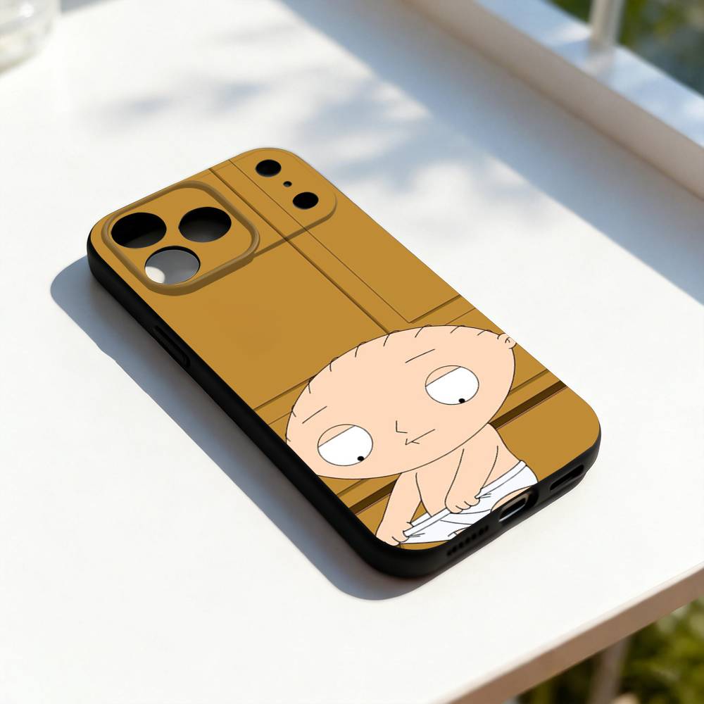 F-Family Funny G-Guy Funny Phone Case For iPhone 11,12,13,14,15,16,17,Pro,Max,Plus,E,SE4,Air,Mini Black Soft Cover