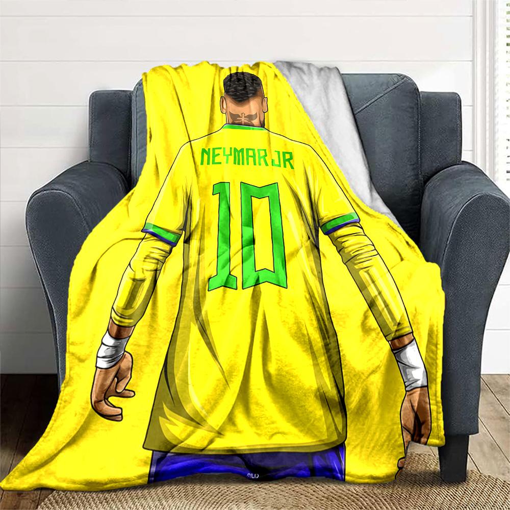 1pc Neymar8 Blanket, Gift, for Men and Women, Soft Blanket, Good for Sofa Bed Couch Travel, Lightweight Flannel Blanket