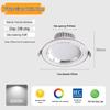 Three-Color Downlight Recessed Ceiling Spotlight for Living Room