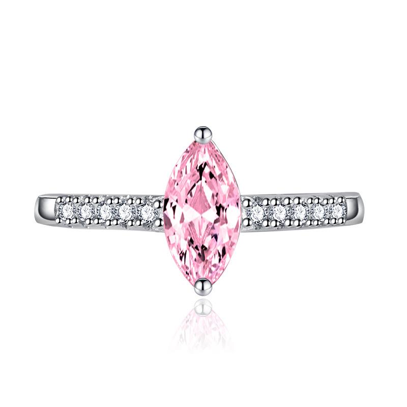 Lindon Classic Copper Alloy Zircon Ring Ladies Jewelry Wedding Promise Party Gift