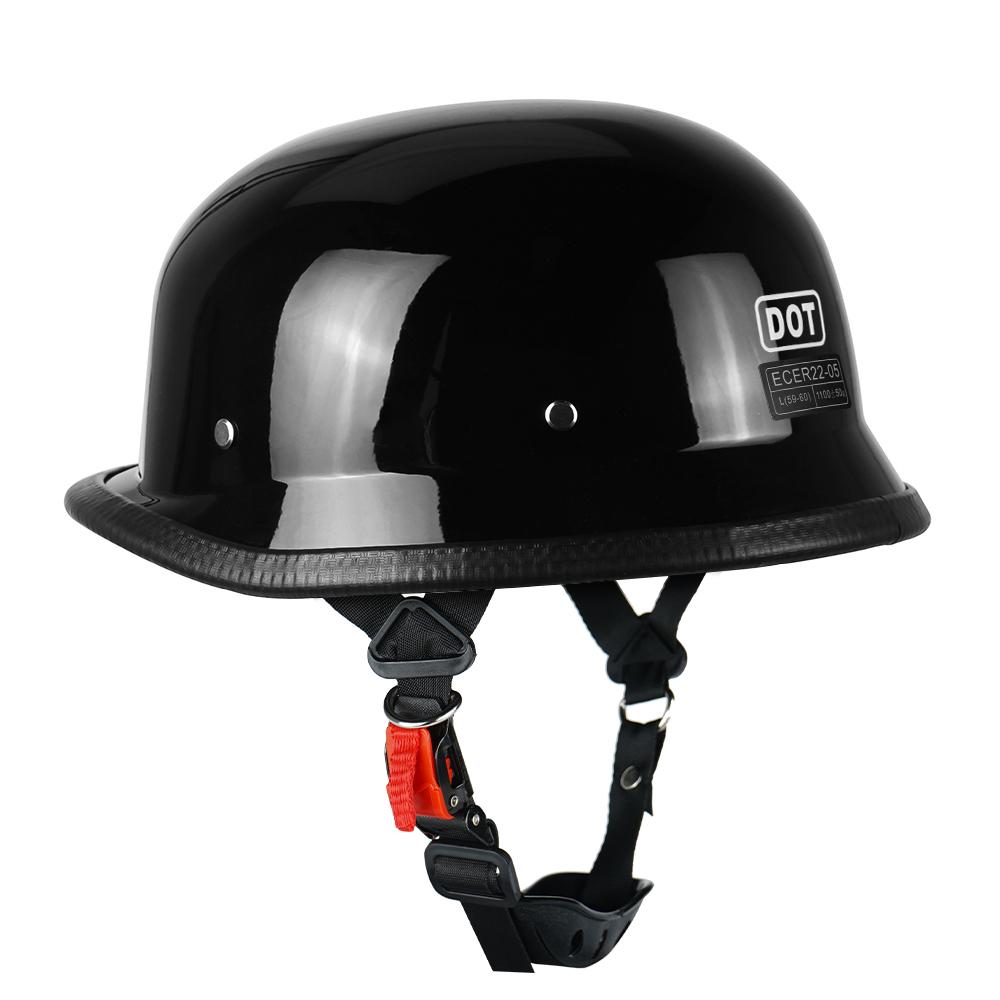 Semi Cască Motocicletă Cască Vintage din piele Germană Casco Moto Cască Moto Cască Deschisă Biker Pilot Certificare DOT S-XXL