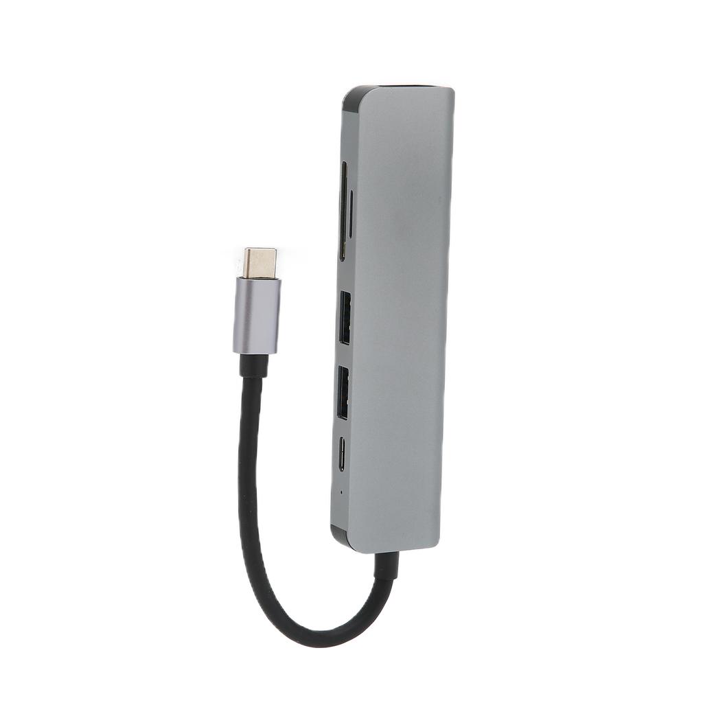 Docking Station Multifunctional 6 In 1 Aluminum Alloy USB Expansion Dock for Type C Channel