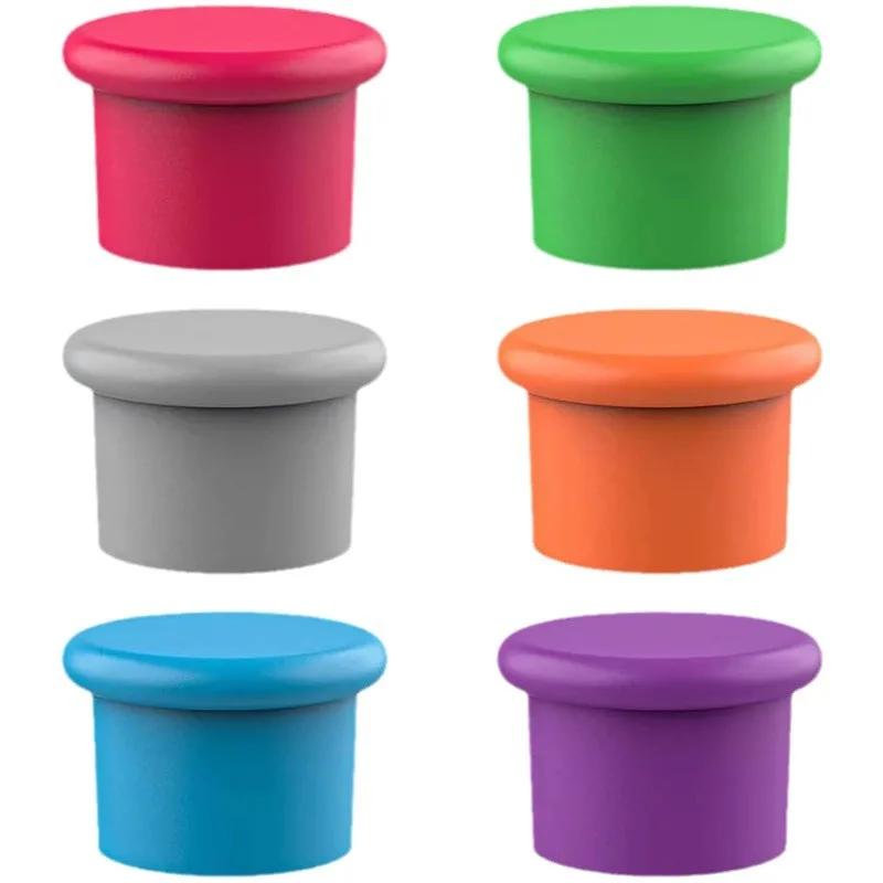 Reusable Silicone Wine Bottle Stopper 6 Colors Food Grade Airtight Leak Proof Round Corks for Beer and Wine Bottles