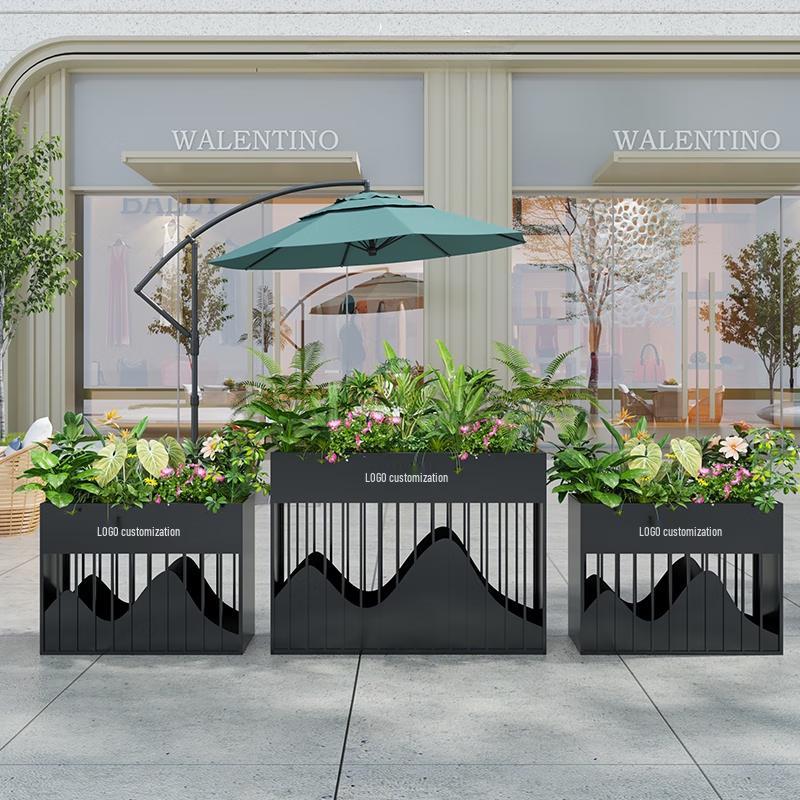Yunduo Commercial Outdoor Wrought Iron Planter Box