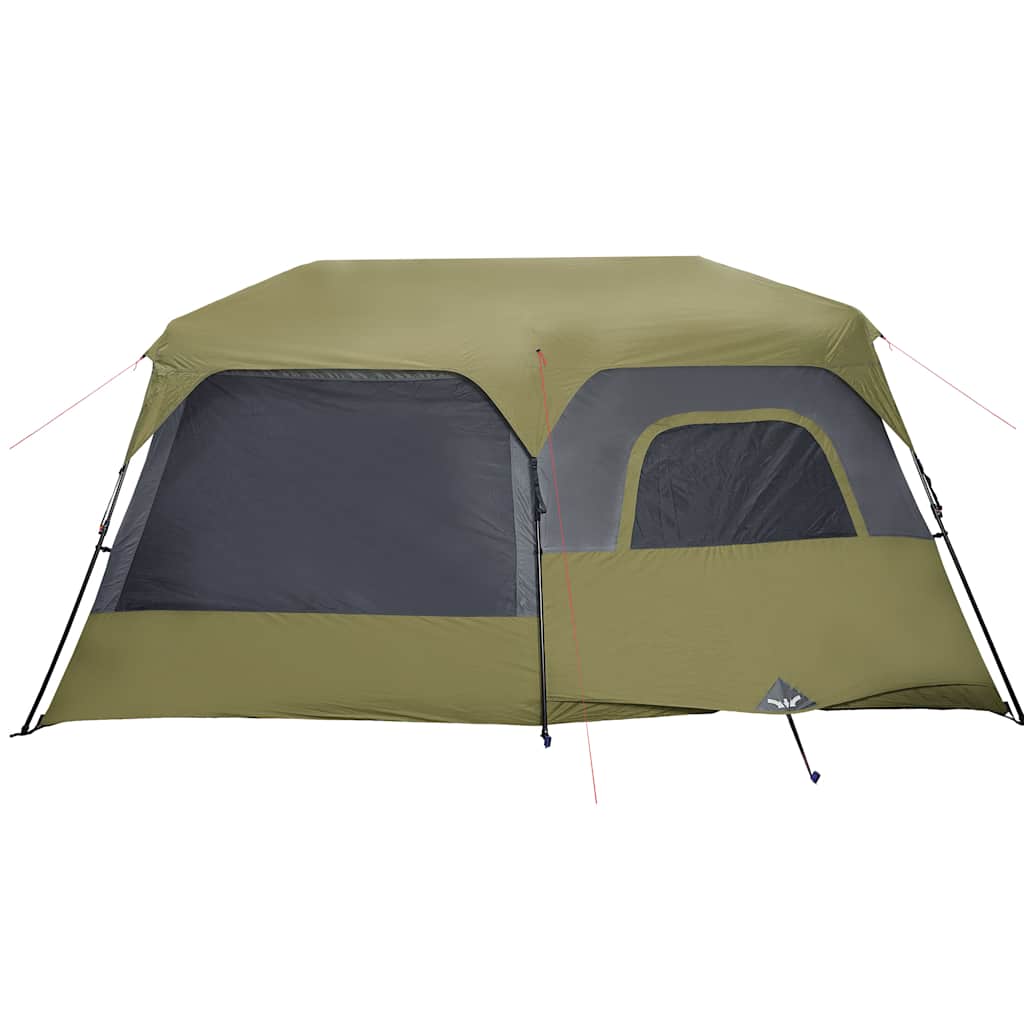 Family Tent for 9 People Green Quick Release Waterproof