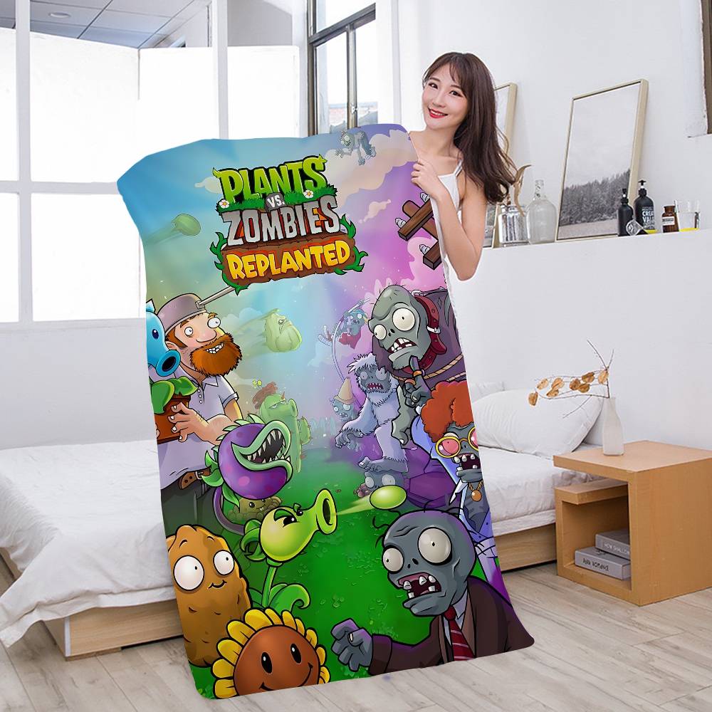 Game P-Plants-vs Cartoon Z-ZombieS Microfiber Beach Towel Absorbent Quick dry Soft Yoga Swimming Resort Mountain Climbing Towel