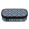 Pen Case 300D Polyester Organized Storage Smooth Zipper with Main Pocket Mesh Layer and Removable Pen Divider for Daily School Use