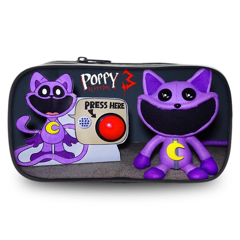 Poppy Playtime Catnap Piórnik Oxford o Dużej Pojemności Stylowa Torba na Artykuły Szkolne dla Studentów