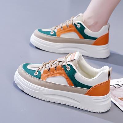 Version coréenne de petites chaussures blanches pour femmes, nouvelles baskets d'automne pour étudiantes, chaussures plates décontractées assorties aux couleurs