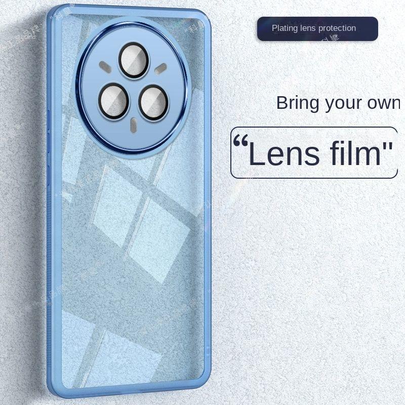 

Для OPPO Realme 14 Pro Plus 14X Чехол Мягкий TPU прозрачный Защитный чехол для объектива Задняя крышка Чехол для телефона Для Realme 14Pro Plus Чехол для телефона For Realme14Pro Plus синий